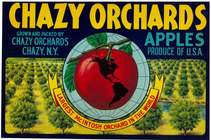 『CHAZY ORCHARDS』 広告 ラベル アメリカ オリジナル [2752]