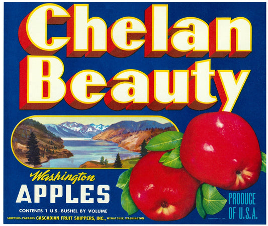 『Chelan Beauty』 広告 ラベル アメリカ オリジナル [2759]