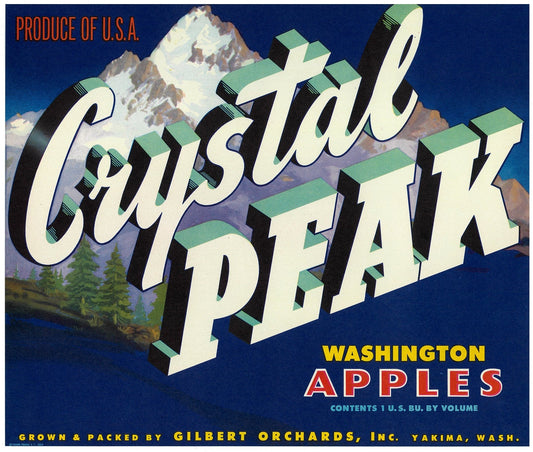 『CRYSTAL PEAK』 広告 ラベル アメリカ オリジナル [2768]
