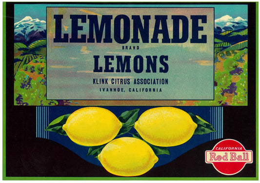 『LEMONADE』 広告 ラベル アメリカ オリジナル [2782]