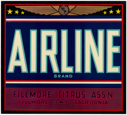 『AIRLINE』 広告 ラベル アメリカ オリジナル [2794]