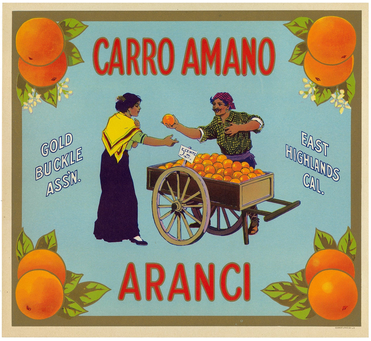『CARRO AMANO』 広告 ラベル アメリカ オリジナル [2796]