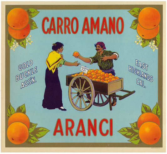 『CARRO AMANO』 広告 ラベル アメリカ オリジナル [2796]