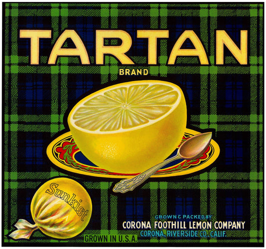 『TARTAN』 広告 ラベル アメリカ オリジナル [2800]