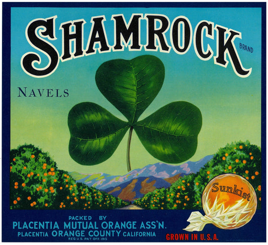 『SHAMROCK』 広告 ラベル アメリカ オリジナル [2801]