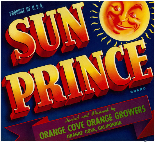 『SUN PRINCE』 広告 ラベル アメリカ オリジナル [2802]