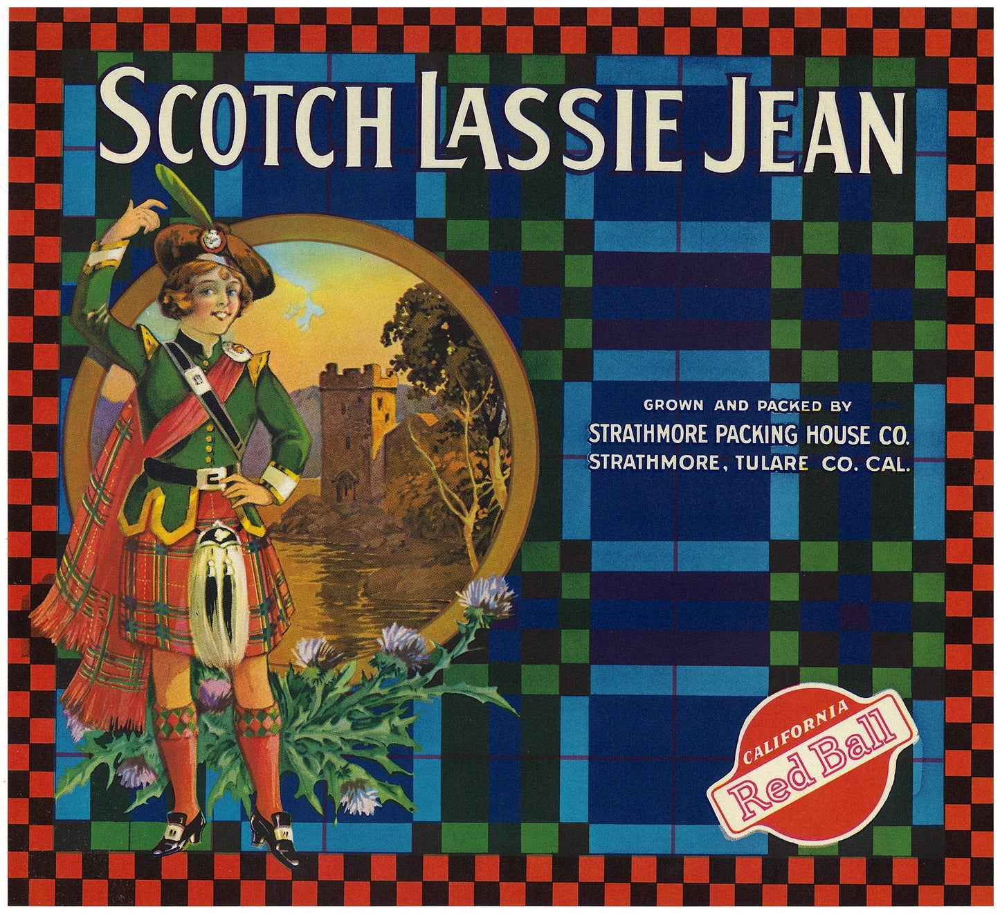 『SCOTCH LASSIE JEAN』 広告 ラベル アメリカ オリジナル [2807]