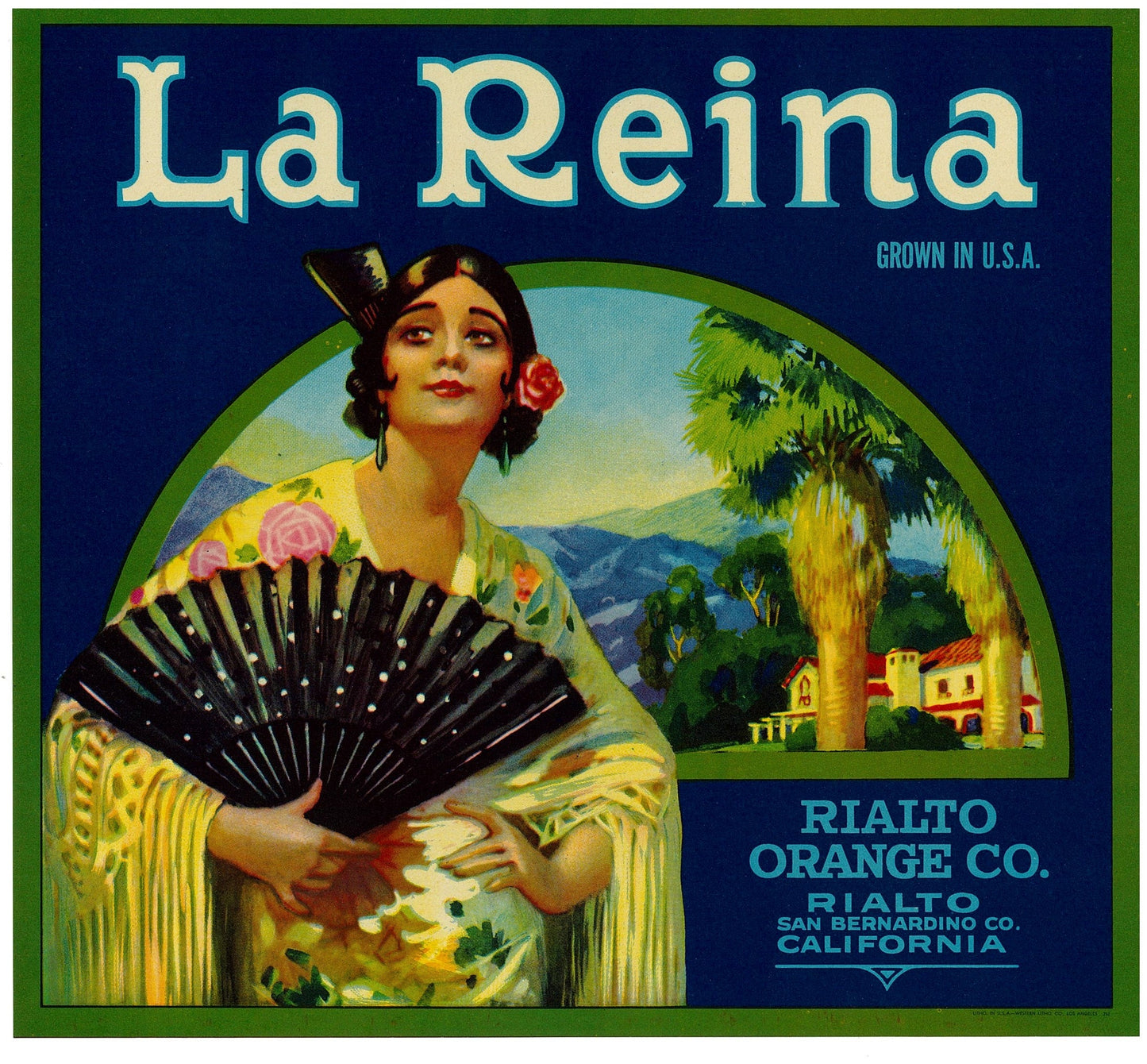 『La Reina』 広告 ラベル アメリカ オリジナル [2815]