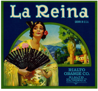 『La Reina』 広告 ラベル アメリカ オリジナル [2815]