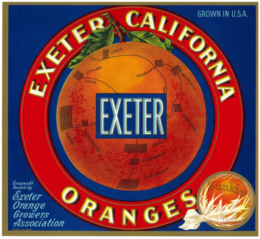 『EXETER』 広告 ラベル アメリカ オリジナル [2832]