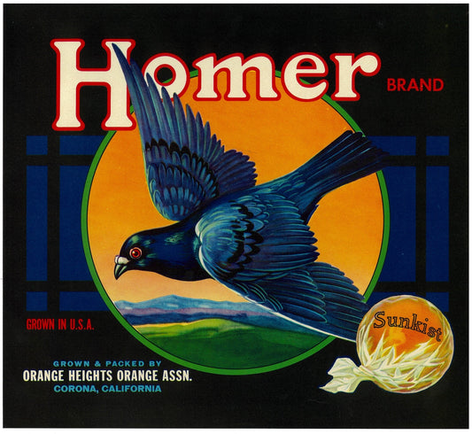 『Homer』 広告 ラベル アメリカ オリジナル [2834]