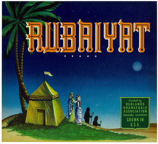 『RUBAIYAT』 広告 ラベル アメリカ オリジナル [2842]