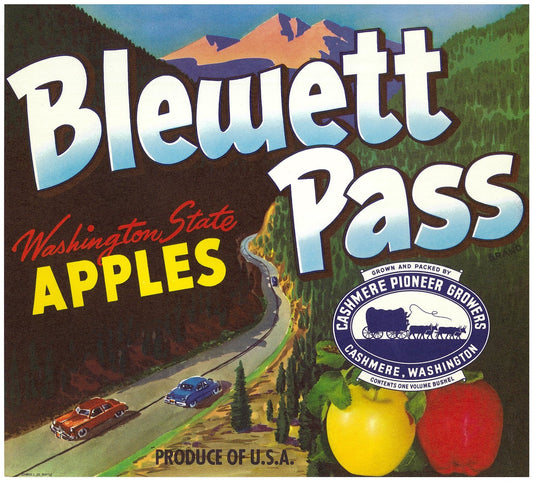 『Blewett Pass』 広告 ラベル アメリカ オリジナル [2861]