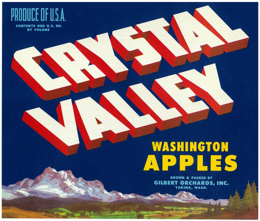 『CRYSTAL VALLEY』 広告 ラベル アメリカ オリジナル [2869]
