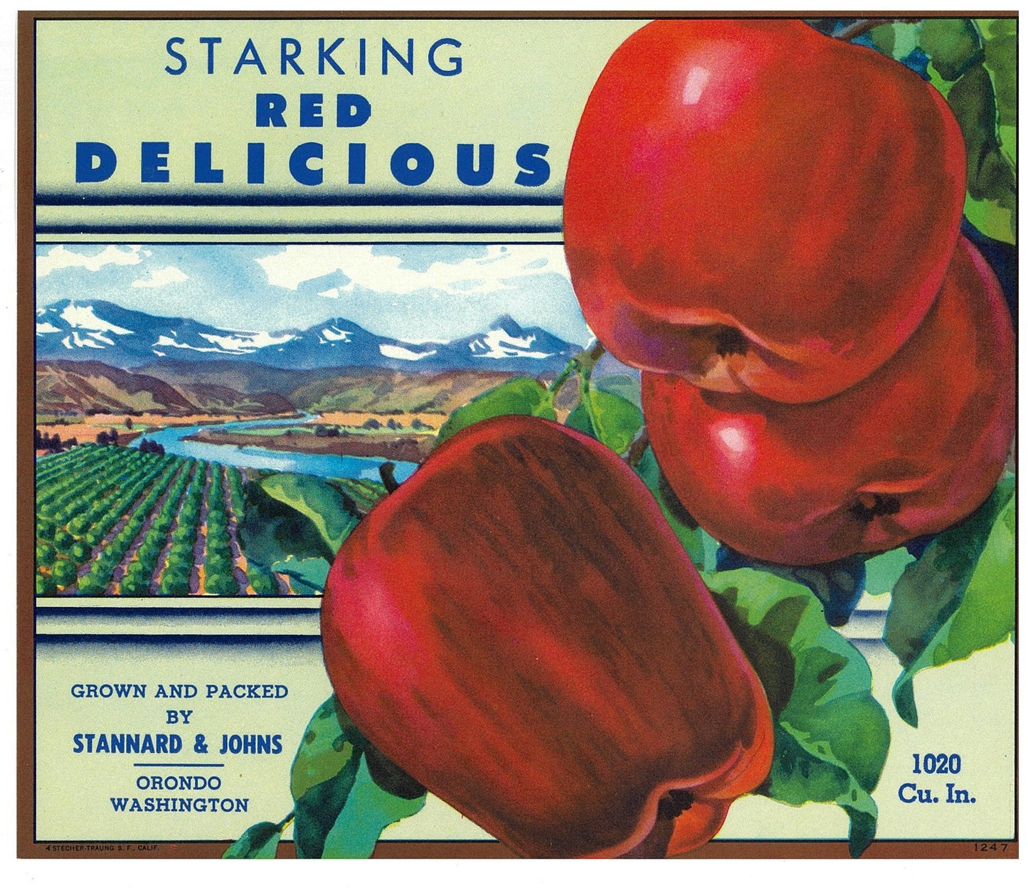 『STARKING RED DELICIOUS』 広告 ラベル アメリカ オリジナル [2903]