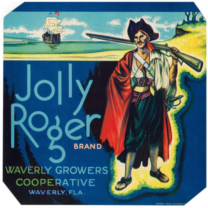 『Jolly Roger』 広告 ラベル アメリカ オリジナル [2940]