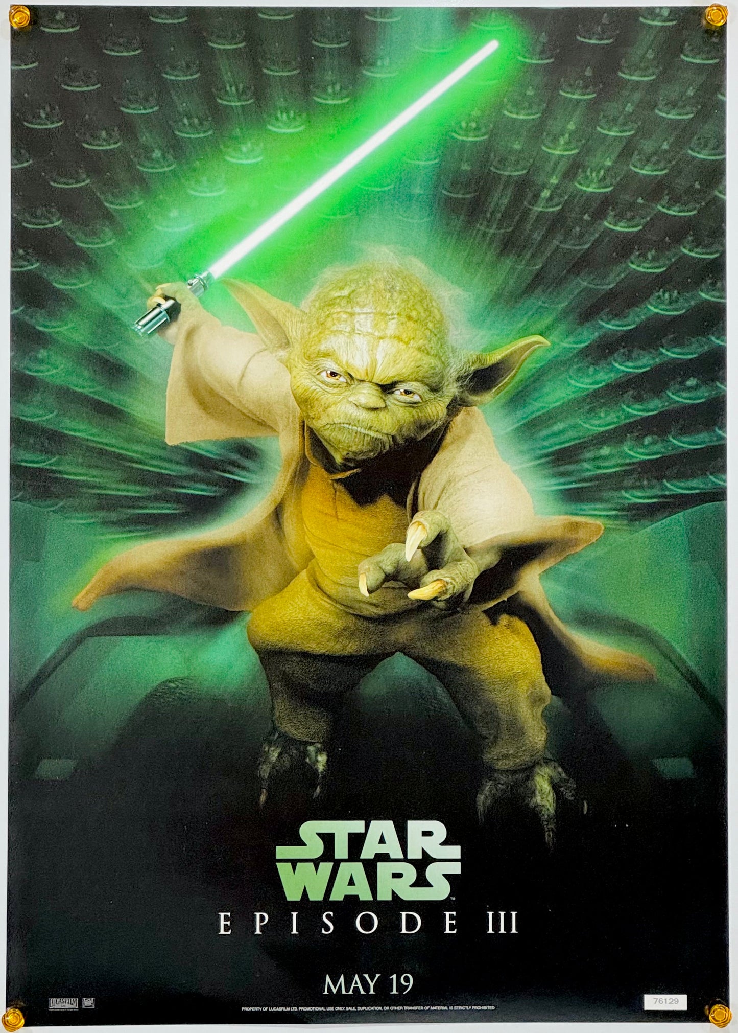 『スター・ウォーズ エピソード3/シスの復讐 - ヨーダ』 映画 ポスター イギリス オリジナル [2957]