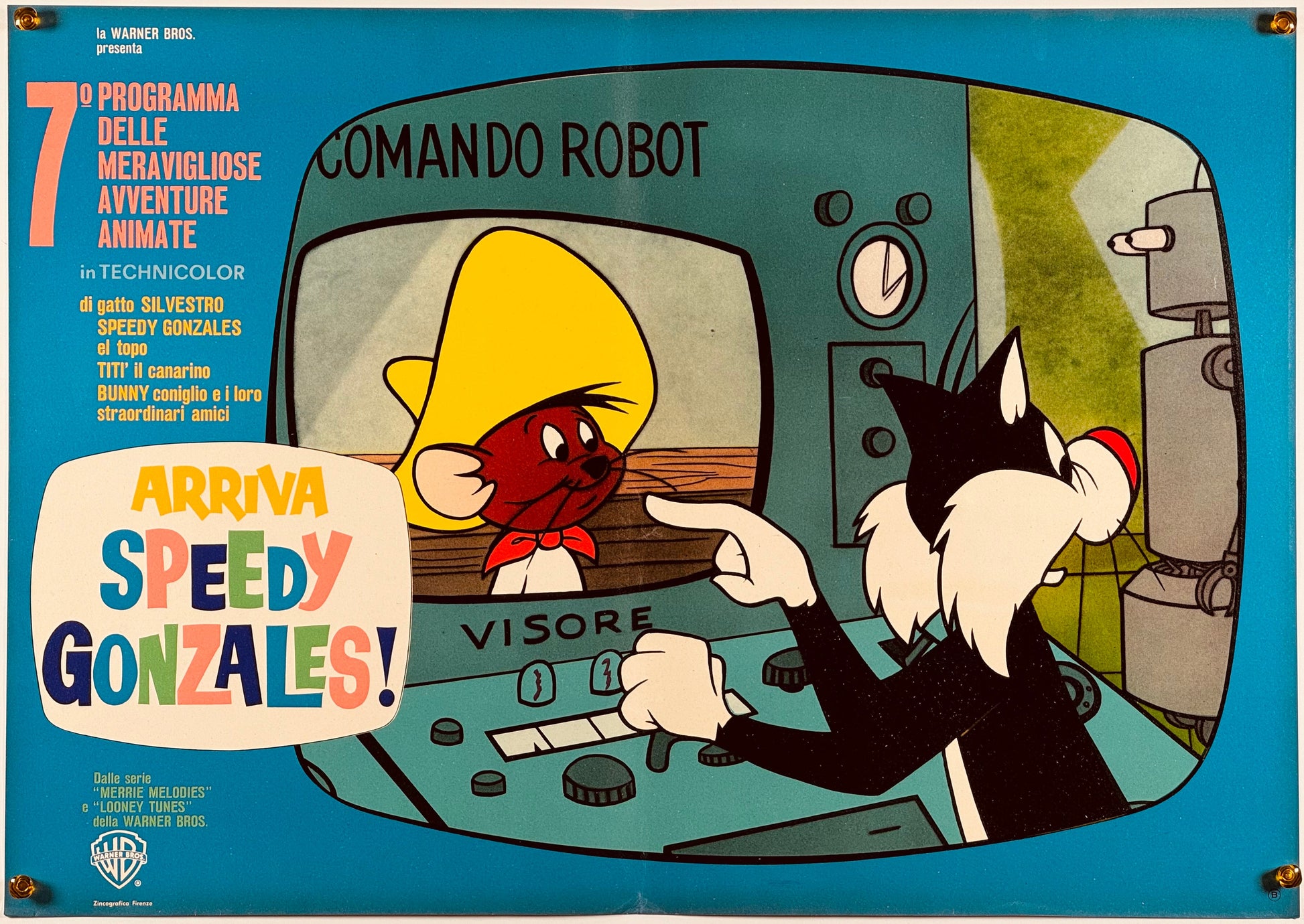 『ルーニー・テューンズ Arriva Speedy Gonzales』 映画 ポスター イタリア オリジナル [2979]