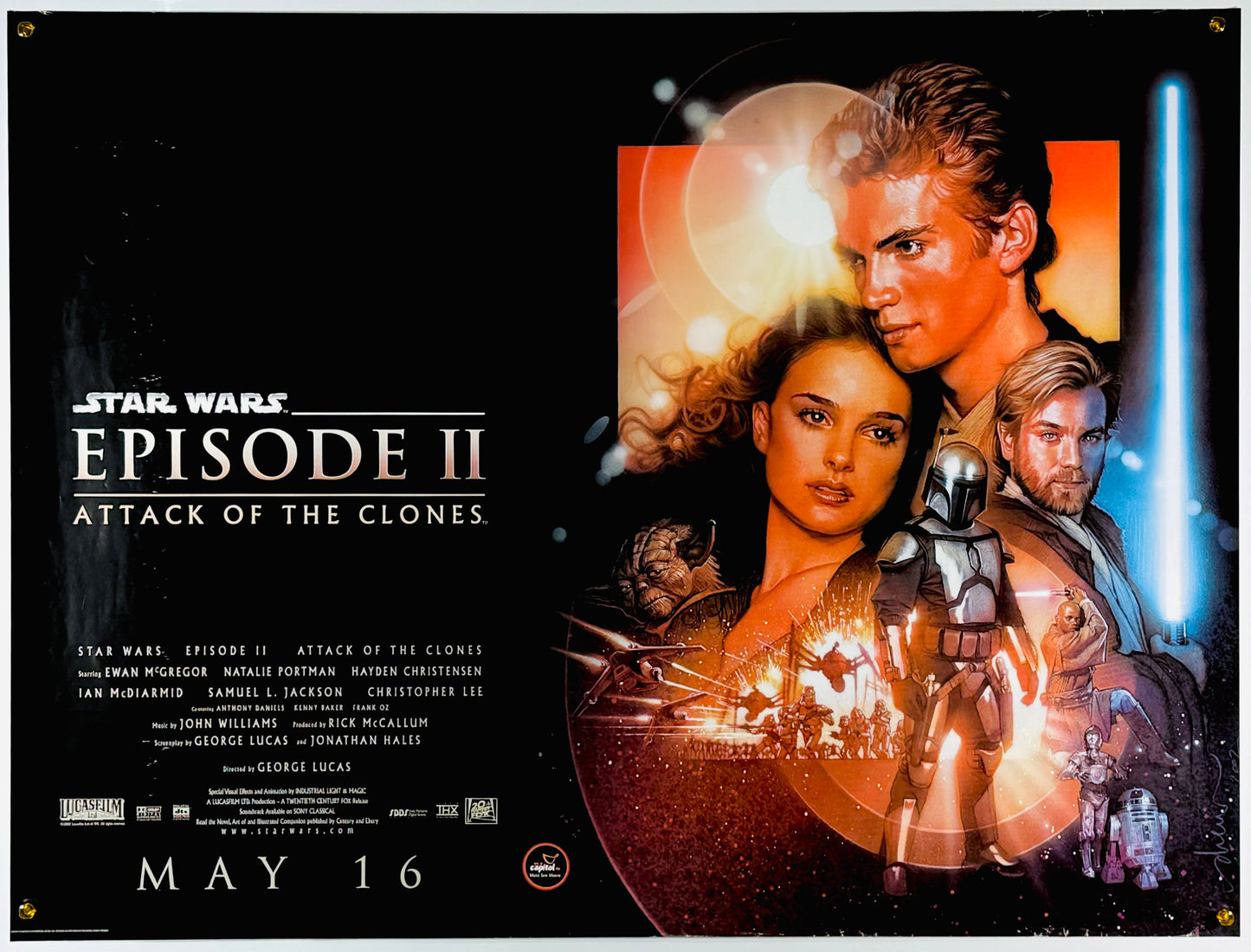『スター・ウォーズ エピソード2/クローンの攻撃』 映画 ポスター イギリス オリジナル [3052]