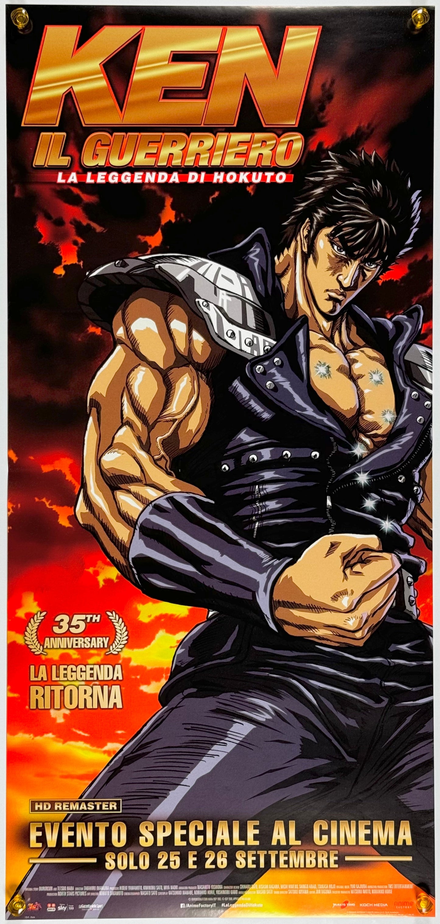 『真救世主伝説 北斗の拳 ラオウ伝 殉愛の章 北斗の拳35周年記念上映』 映画 ポスター イタリア オリジナル [305]