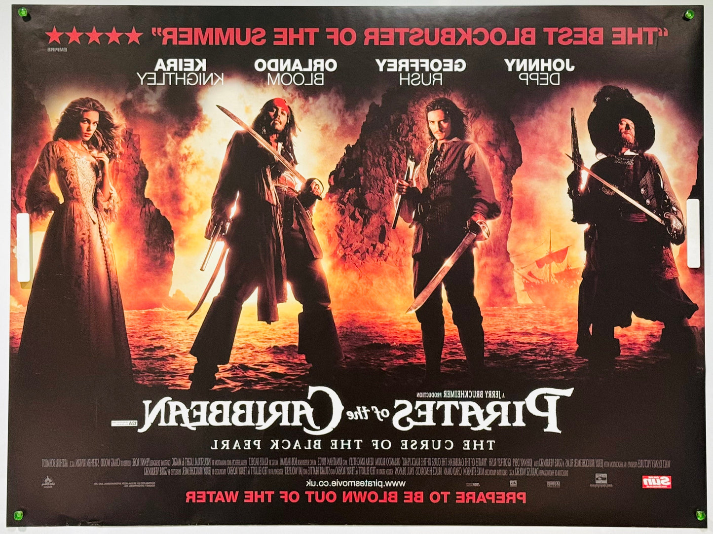 『パイレーツ・オブ・カリビアン 呪われた海賊たち』 映画 ポスター イギリス オリジナル [3066]