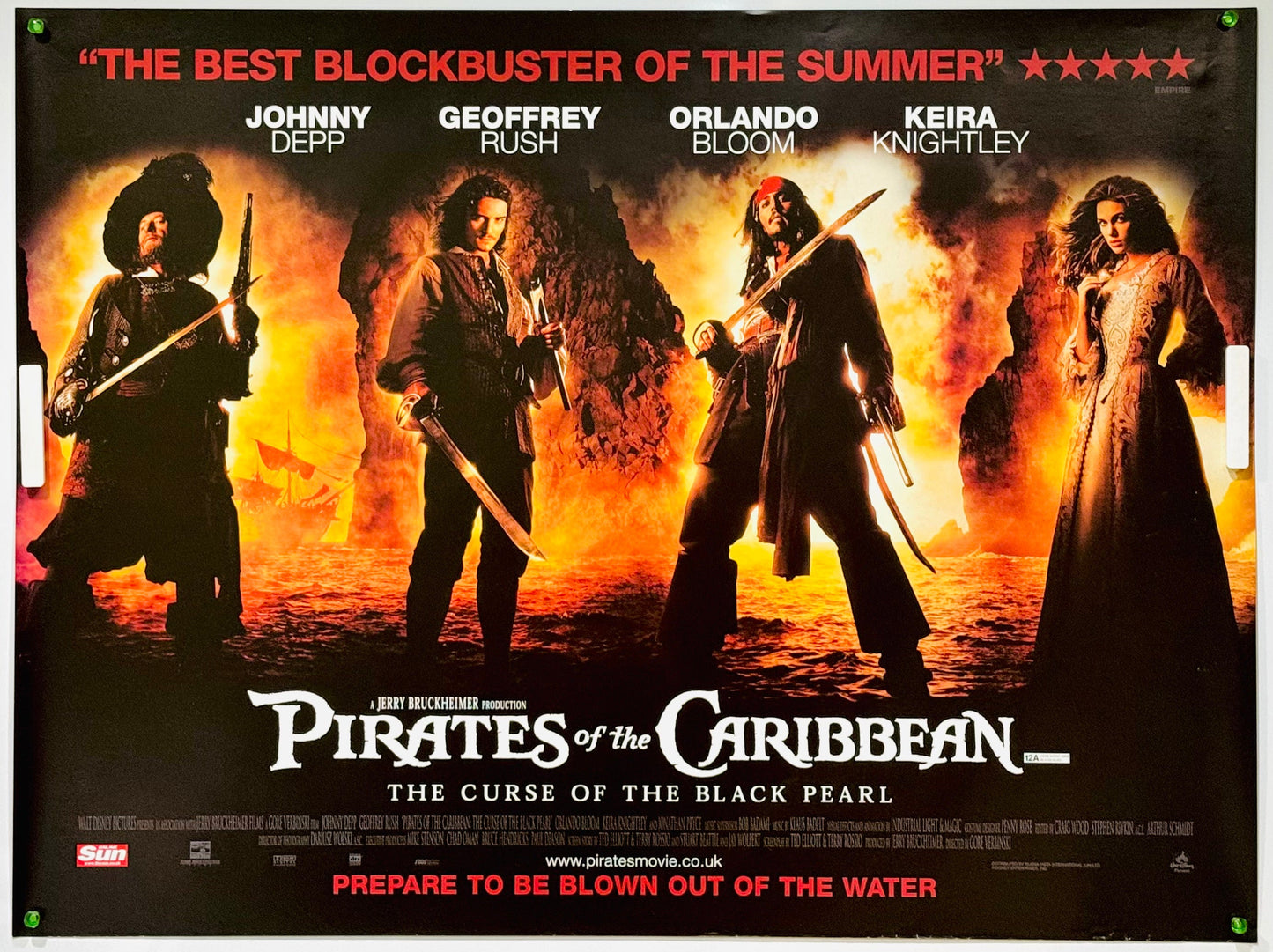 『パイレーツ・オブ・カリビアン 呪われた海賊たち』 映画 ポスター イギリス オリジナル [3066]