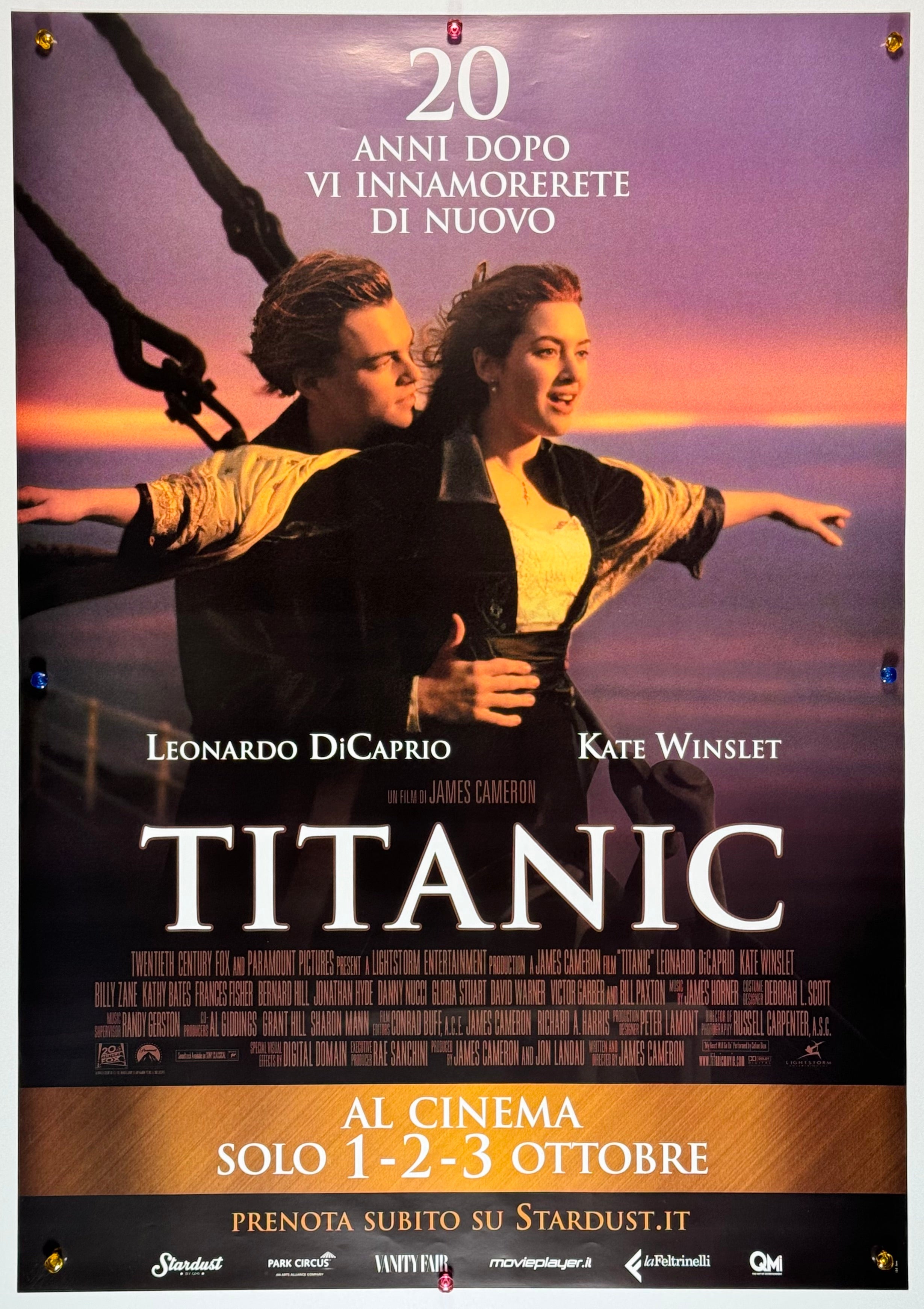 タイタニック 20周年記念上映』 洋画 イタリア - 海外版映画ポスター