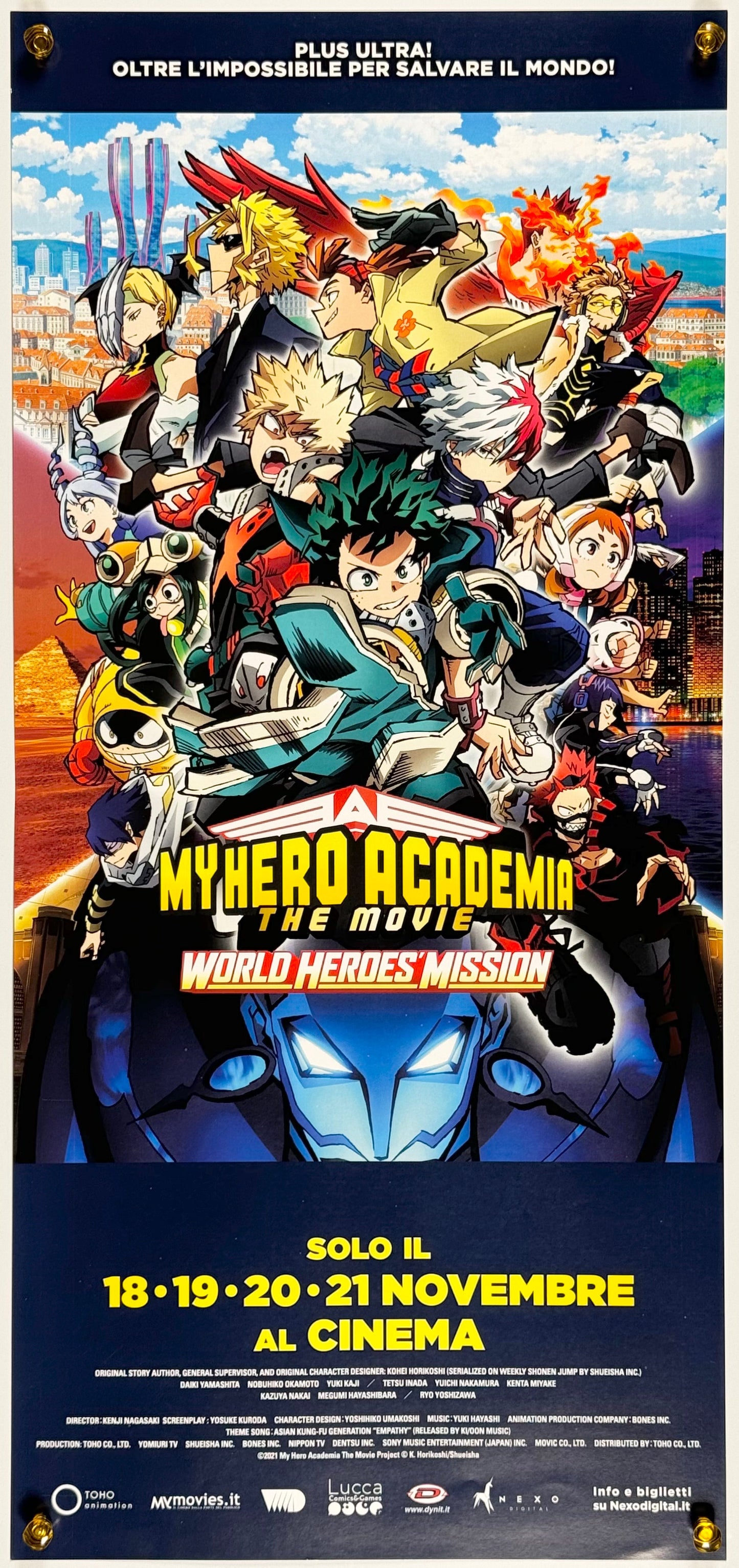 『僕のヒーローアカデミア THE MOVIE ワールド ヒーローズ ミッション』 映画 ポスター イタリア オリジナル [3122]
