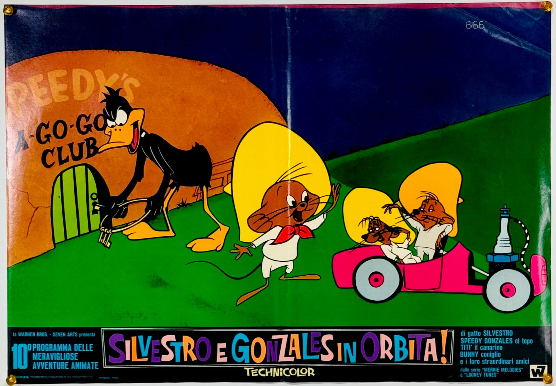 『ルーニー・テューンズ Silvestro e Gonzales in orbita!』 映画 ポスター イタリア オリジナル [3148]