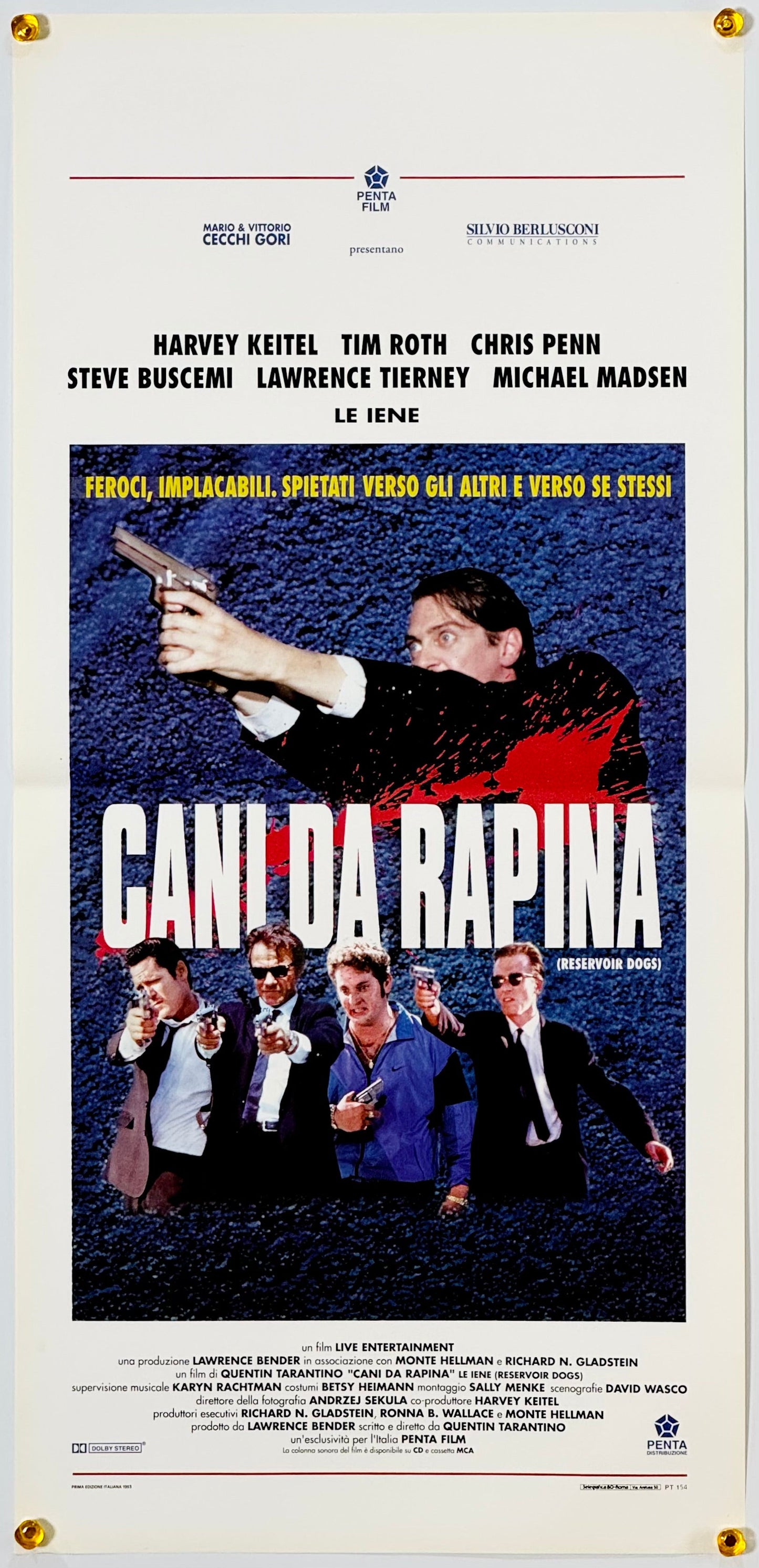 『レザボア・ドッグス』 映画 ポスター イタリア オリジナル [3174]