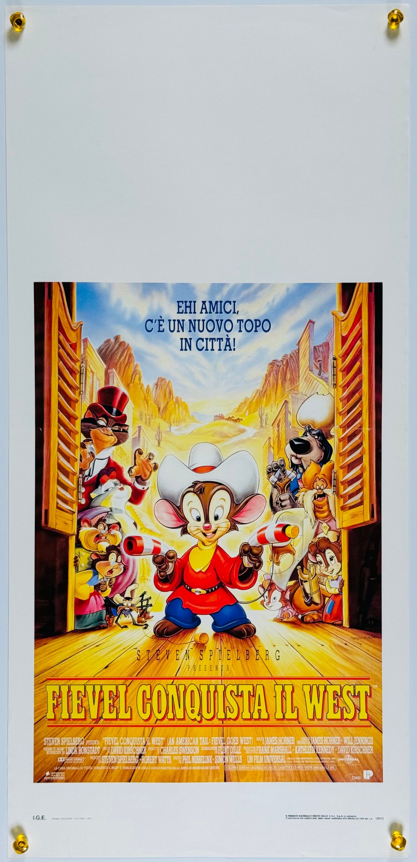 『アメリカ物語2/ファイベル西へ行く』 映画 ポスター イタリア オリジナル [322]