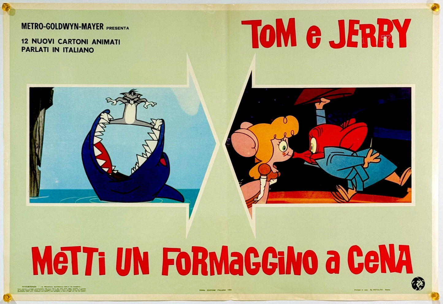 『トムとジェリー Metti un formaggino a cena』 映画 ポスター イタリア オリジナル [3238]