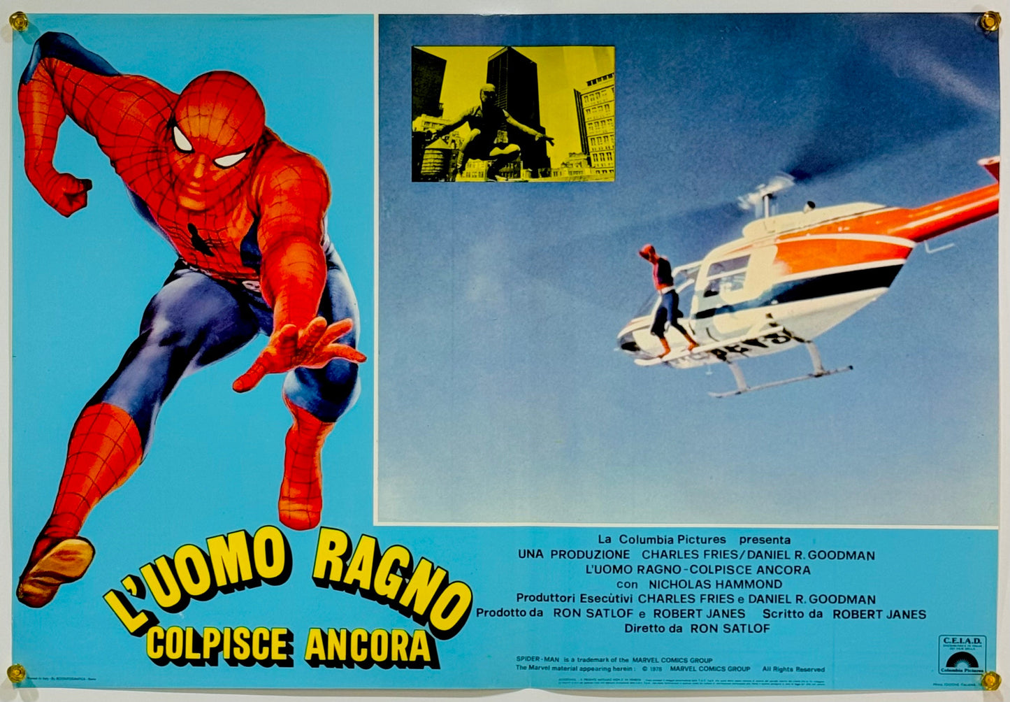 『スパイダーマン プルトニウムを追え』 映画 ポスター イタリア オリジナル [3328]