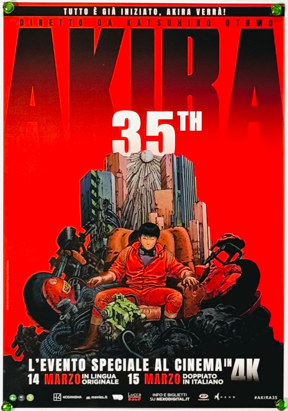 『AKIRA 劇場版公開35周年記念上映 2023年』 映画 ポスター イタリア オリジナル [3343]