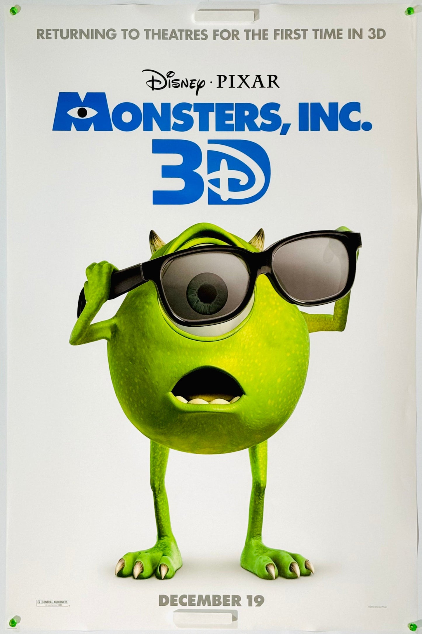 『モンスターズ・インク 3D』 映画 ポスター アメリカ オリジナル [3400]