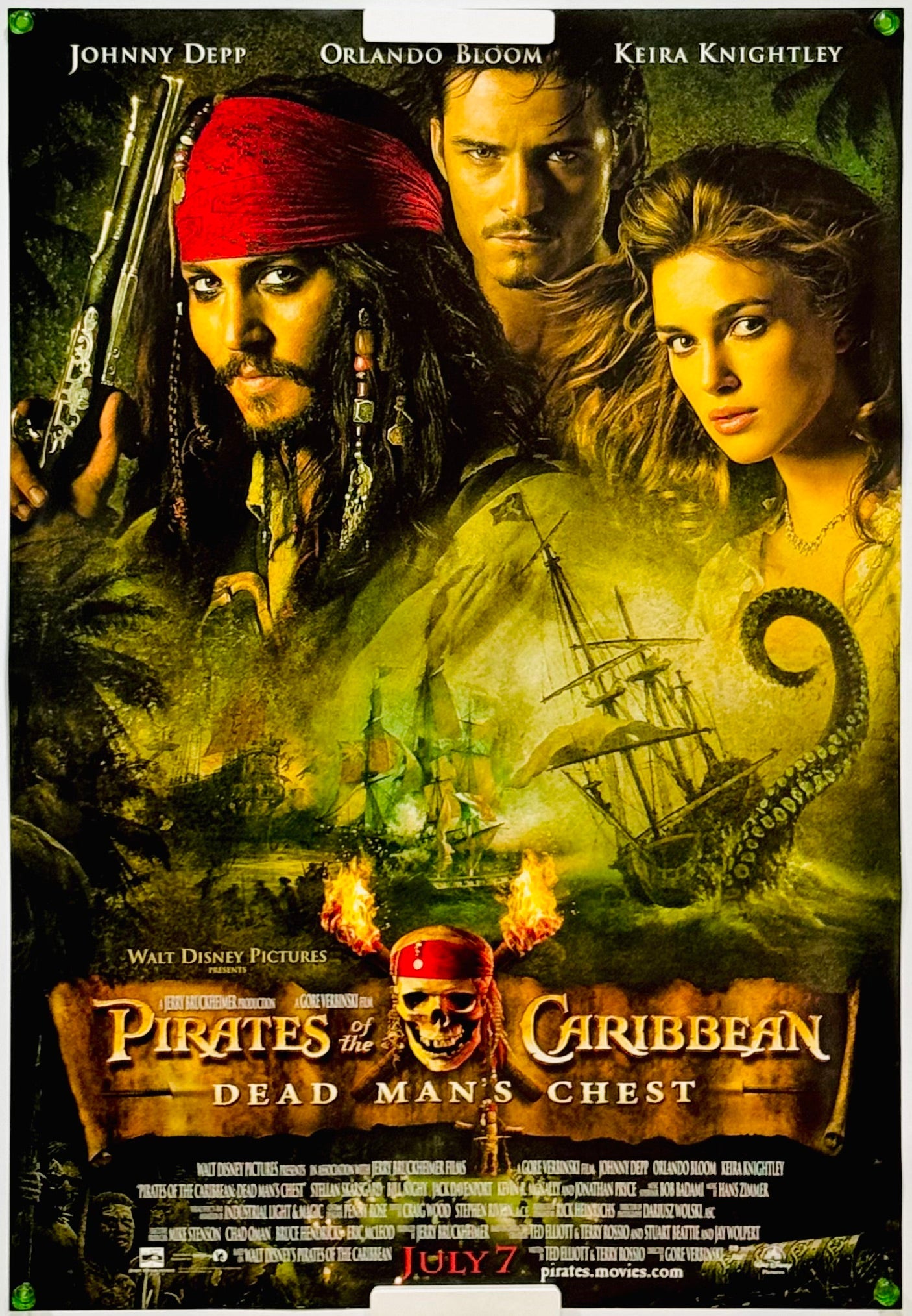 『パイレーツ・オブ・カリビアン デッドマンズ・チェスト』 映画 ポスター アメリカ オリジナル [3422]