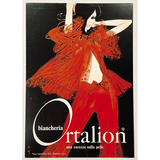 『Biancheria Ortalion(黒)』 広告 カード フランス オリジナル [34]