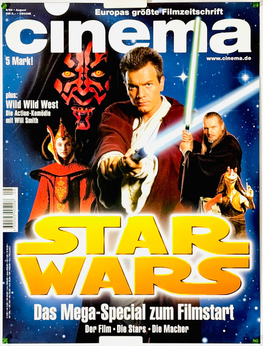 『CINEMA誌宣伝ポスター 1999年8月号 スター・ウォーズ』 広告 ポスター ドイツ オリジナル [3579]