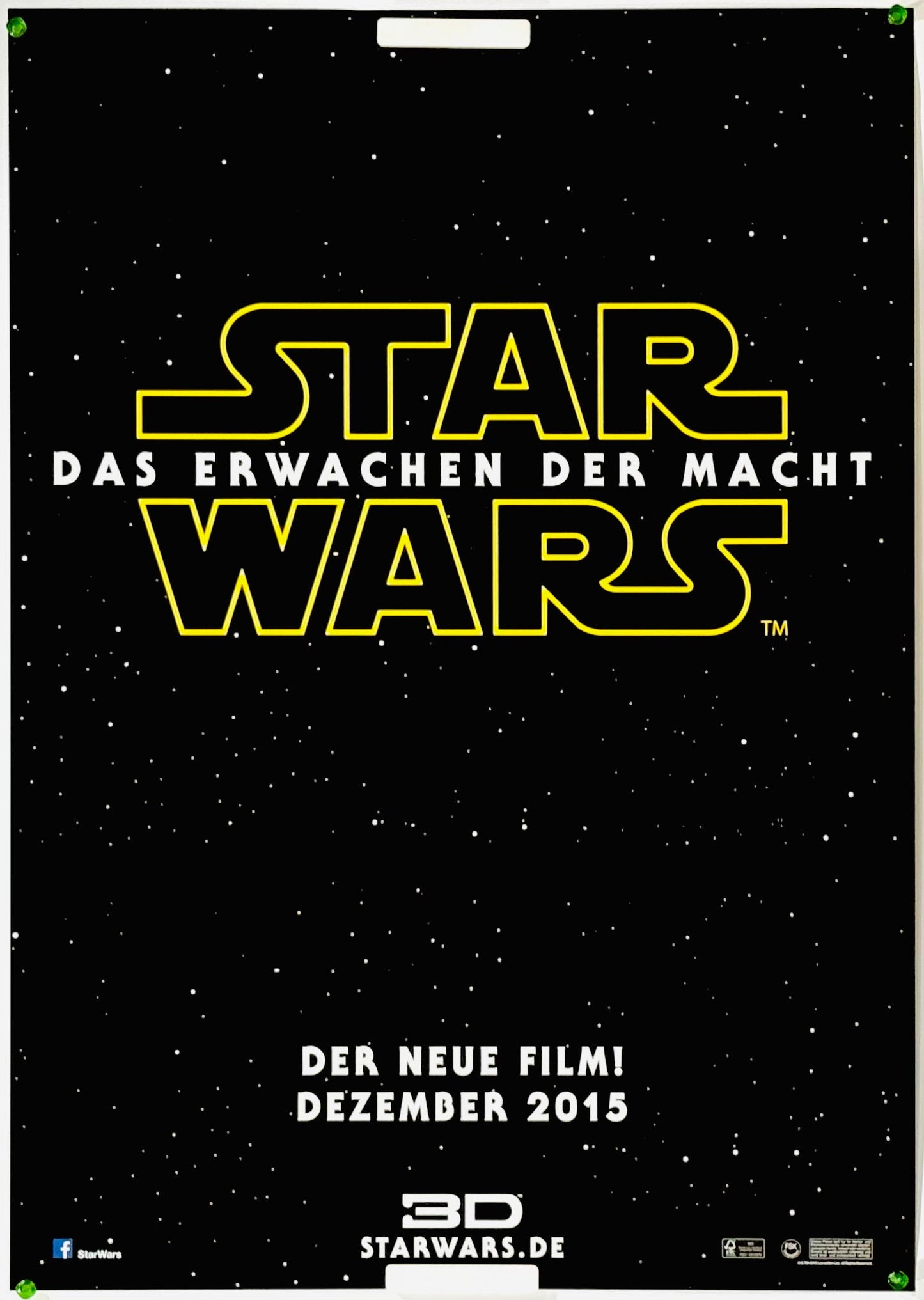 『スター・ウォーズ フォースの覚醒』 映画 ポスター ドイツ オリジナル [3598]