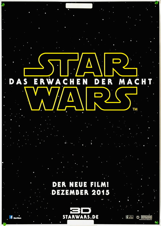 『スター・ウォーズ フォースの覚醒』 映画 ポスター ドイツ オリジナル [3598]