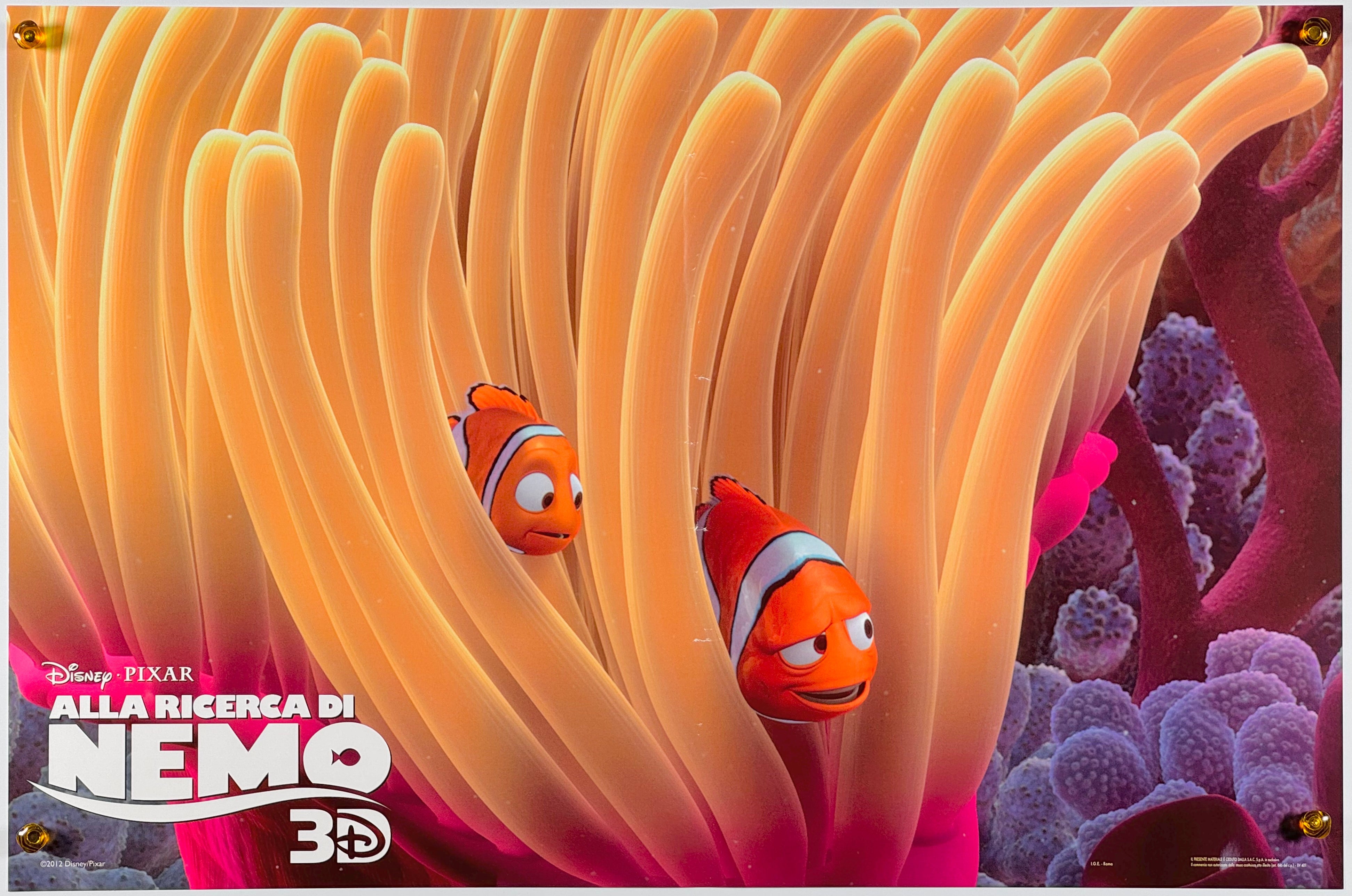 ディズニー　ファインディングニモ　B1特大サイズ劇場ポスター③ ファインディング・ニモ 3D』 海外アニメ イタリア - 海外版映画