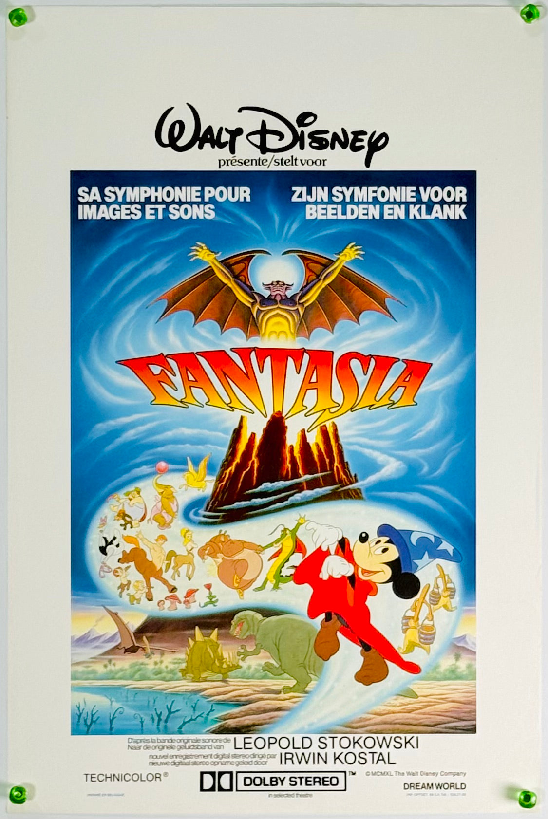 『ウォルト・ディズニー ファンタジア』 映画 ポスター ベルギー オリジナル [3821]