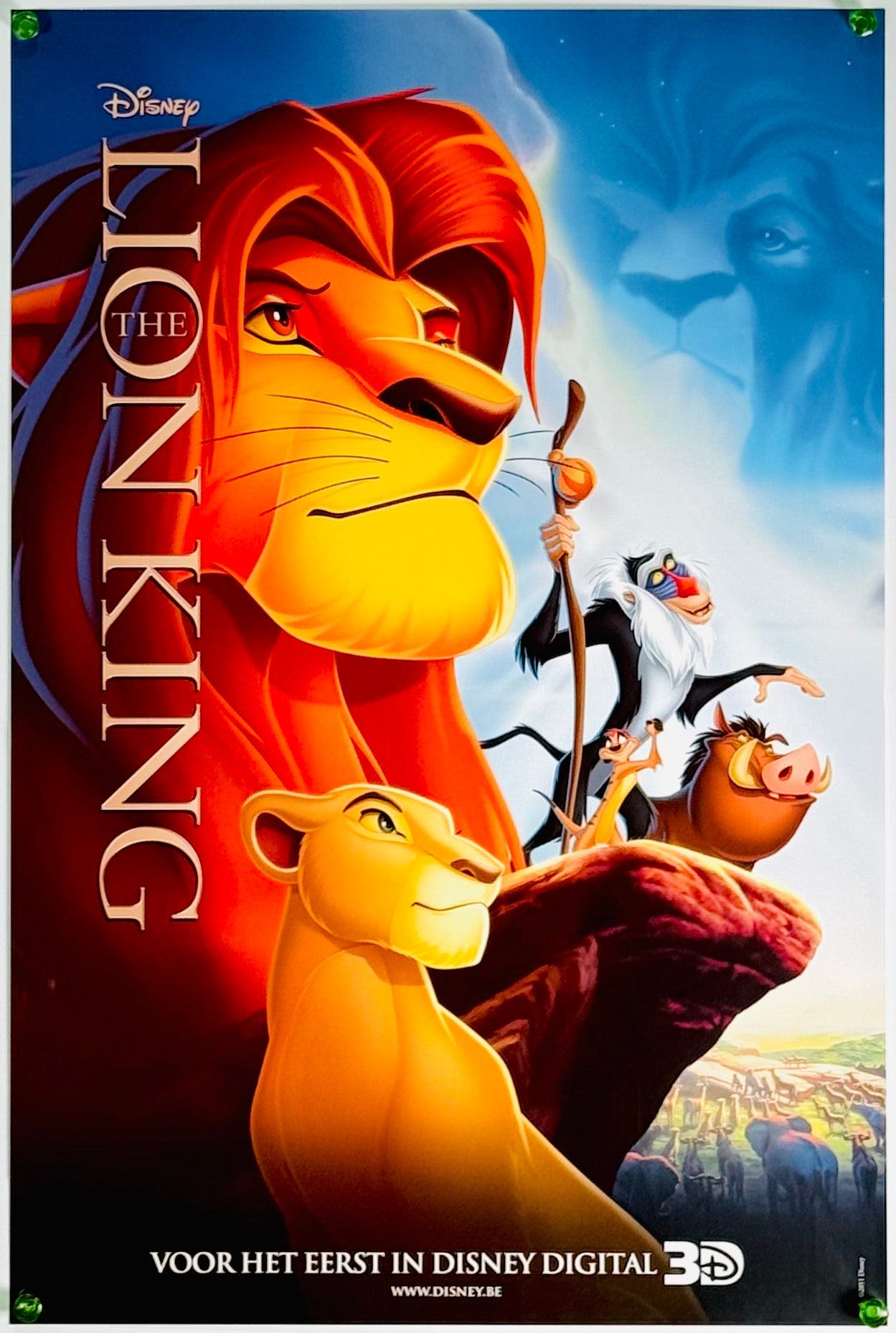 『ライオン・キング ディズニーデジタル3D』 映画 ポスター ベルギー オリジナル [3822]