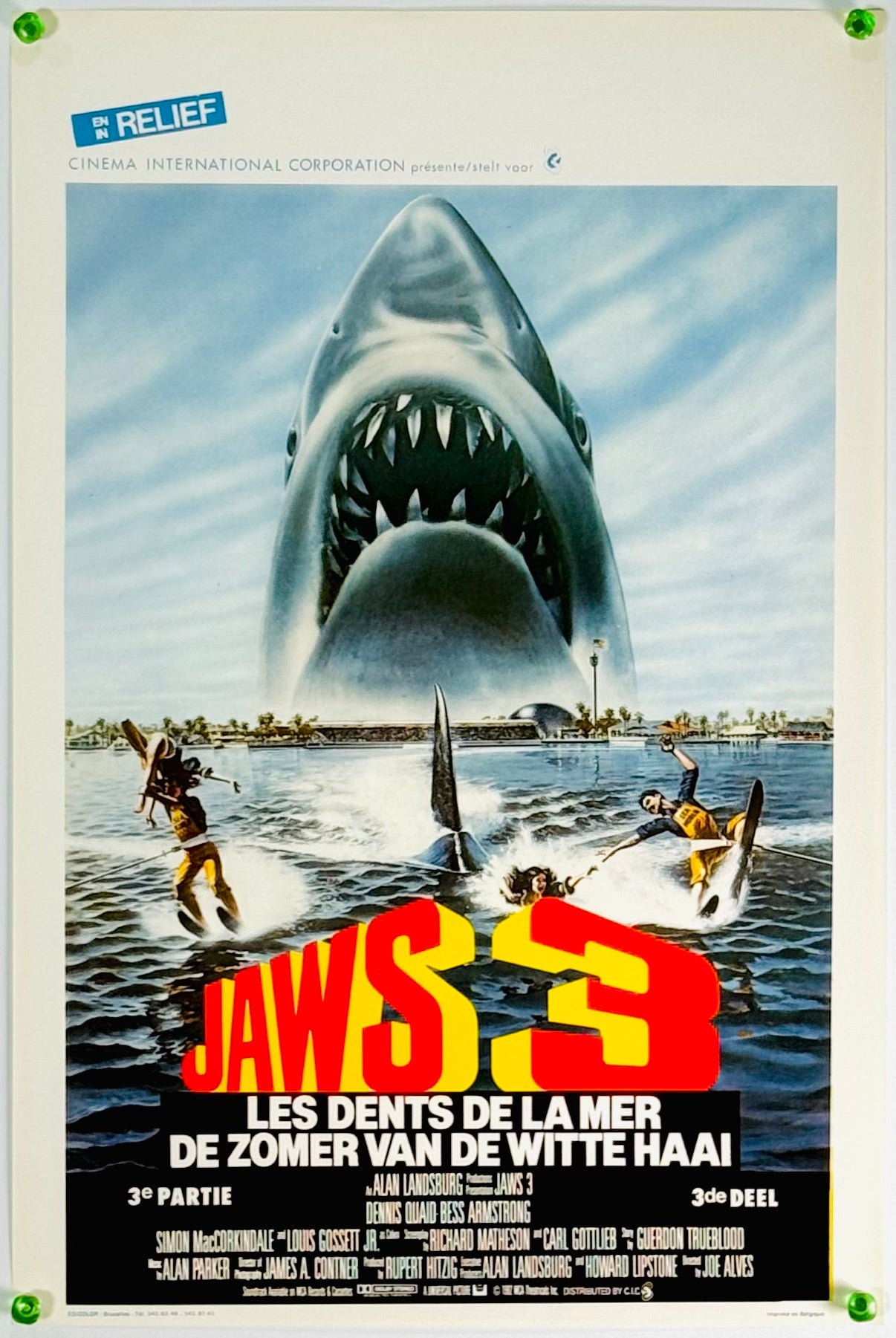 『ジョーズ3』 映画 ポスター ベルギー オリジナル [3827]