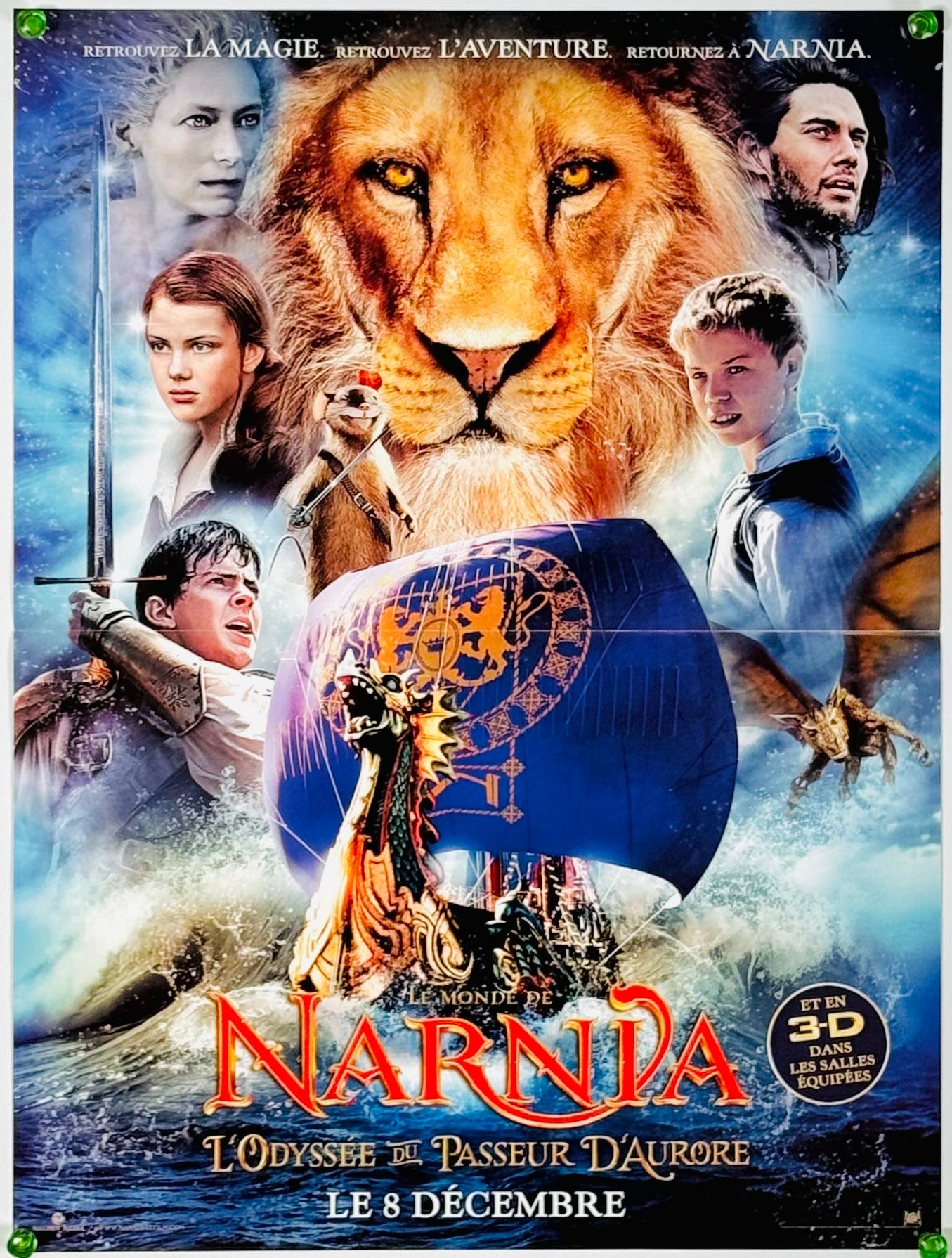 『ナルニア国物語 第3章 アスラン王と魔法の島』 映画 ポスター フランス オリジナル [3878]