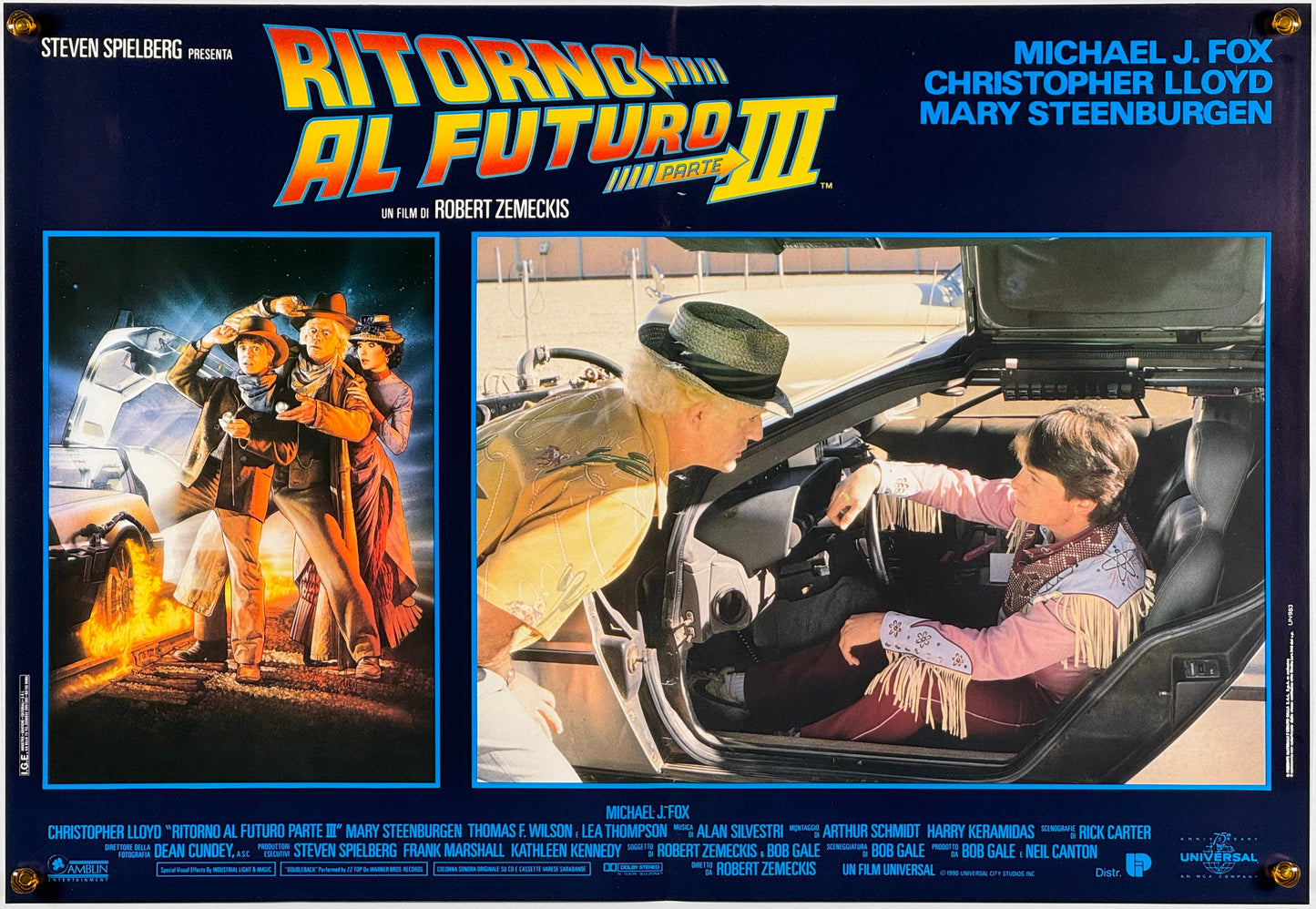 『バック・トゥ・ザ・フューチャー PART3』 映画 ポスター イタリア オリジナル [387]