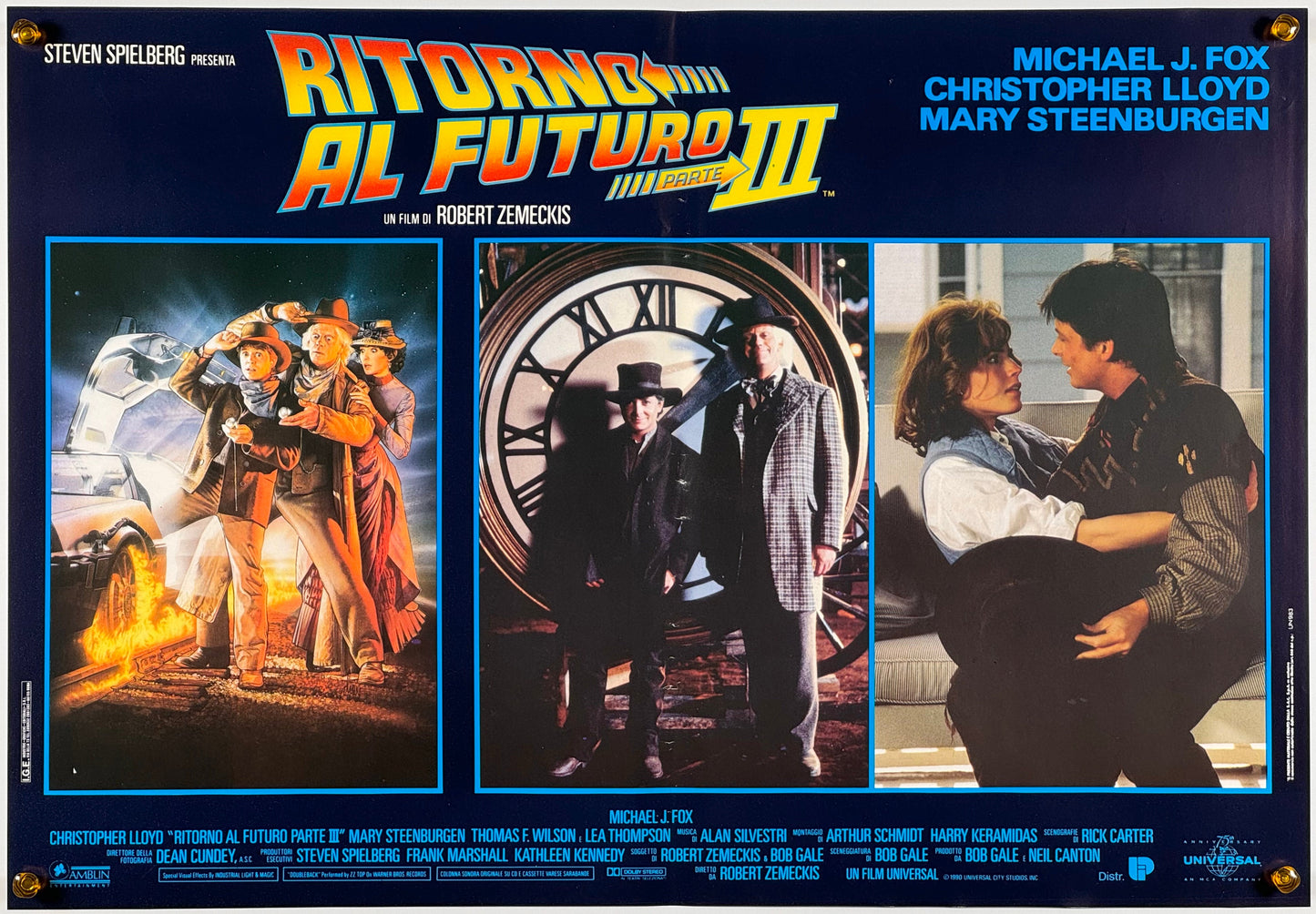 『バック・トゥ・ザ・フューチャー PART3』 映画 ポスター イタリア オリジナル [388]
