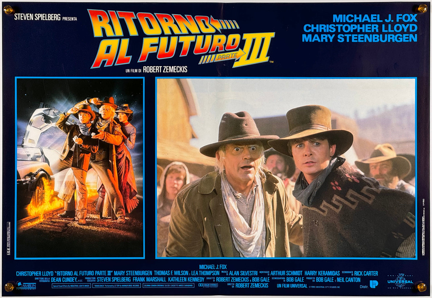 『バック・トゥ・ザ・フューチャー PART3』 映画 ポスター イタリア オリジナル [389]