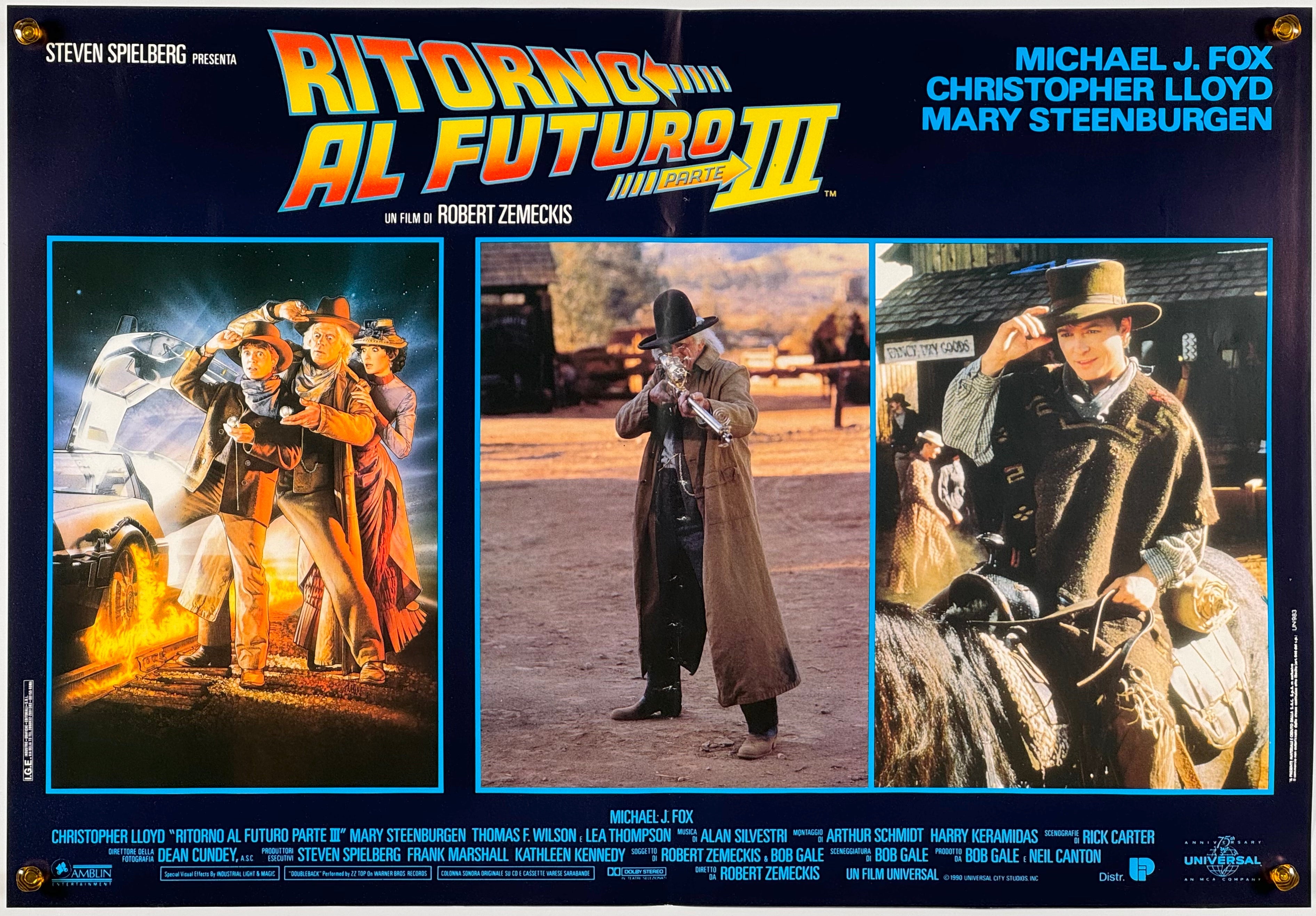★非売品★バック・トゥ・ザ・フューチャーPART3 - ポスター 1990年製 バック・トゥ・ザ・フューチャー PART3』 洋画 イタリア - 海外版映画
