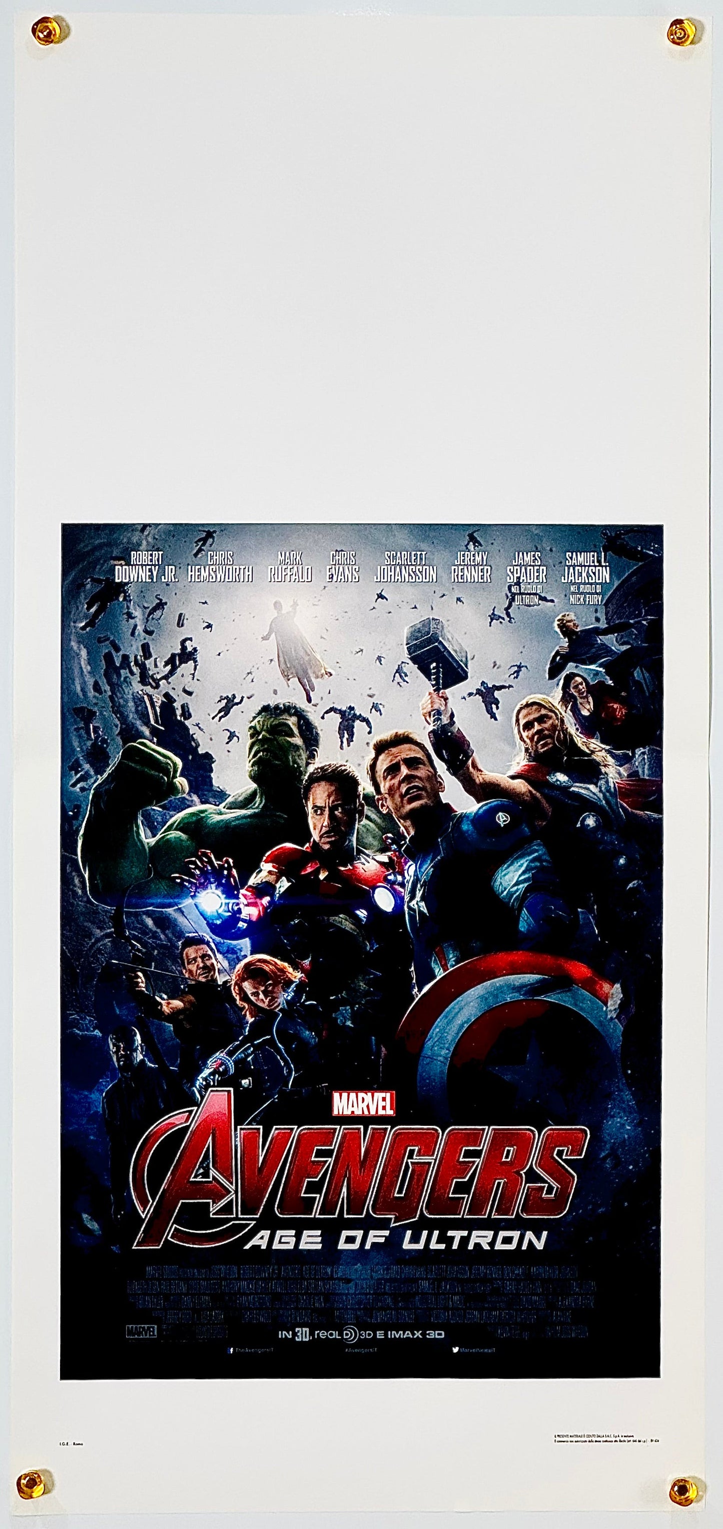 『アベンジャーズ エイジ・オブ・ウルトロン』 映画 ポスター イタリア オリジナル [3912]